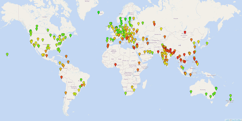Air Quality Index Map: Which Cities Are Facing the Worst Air in 2025?
