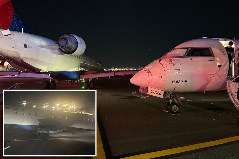 Two Delta Jets Clip Wings on LaGuardia Taxiway, Sparking Injury and Chaos