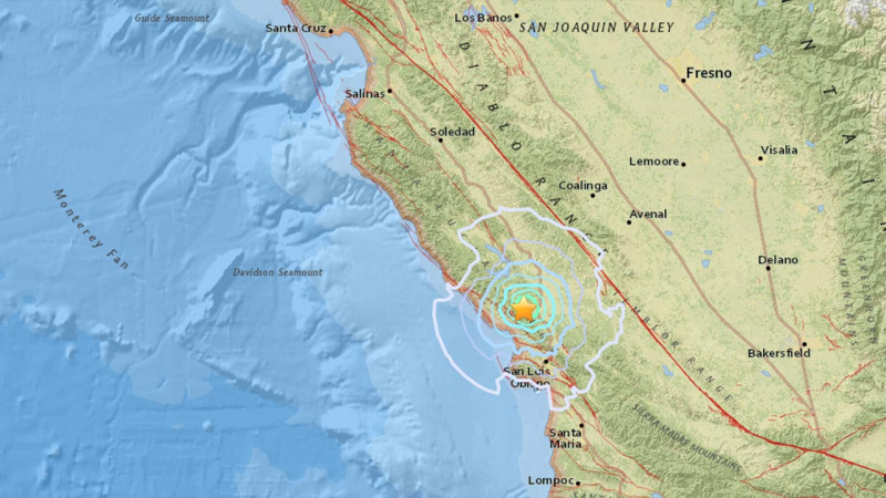 Earthquake Near Paso Robles Shakes California