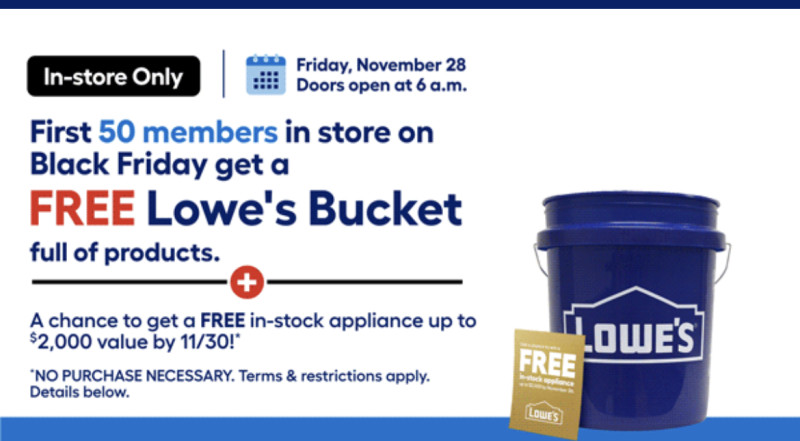Lowes Black Friday Bucket 2025: A Treasure Trove of Freebies and Big Prizes