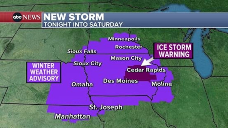 Bomb Cyclone Brings Ice Storm Warning to Minneapolis