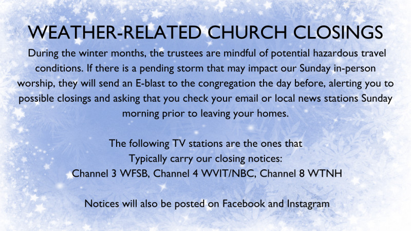 Church Closings Due to Weather Today