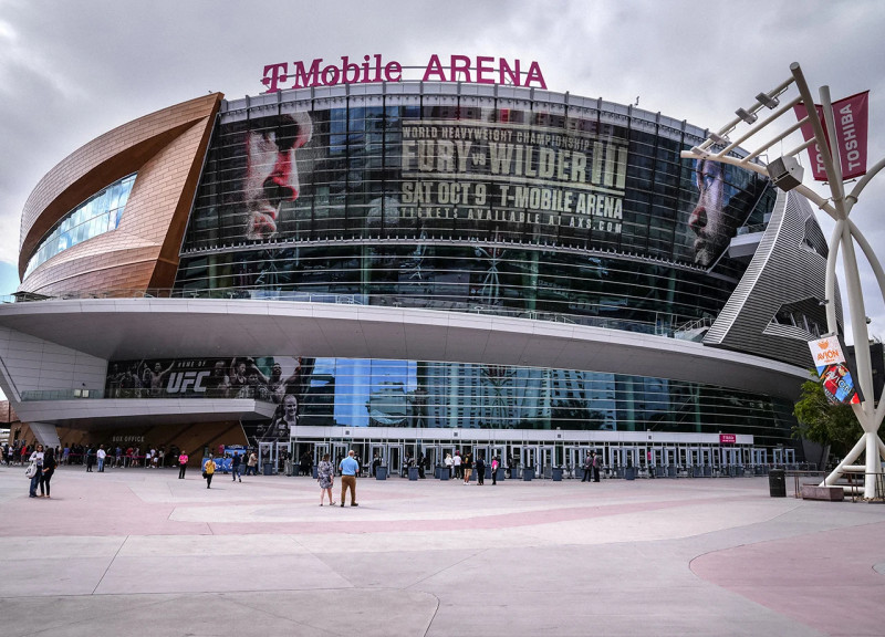 Musicians Maroon Santos and Muhammad Naimov Perform at the T-Mobile Arena