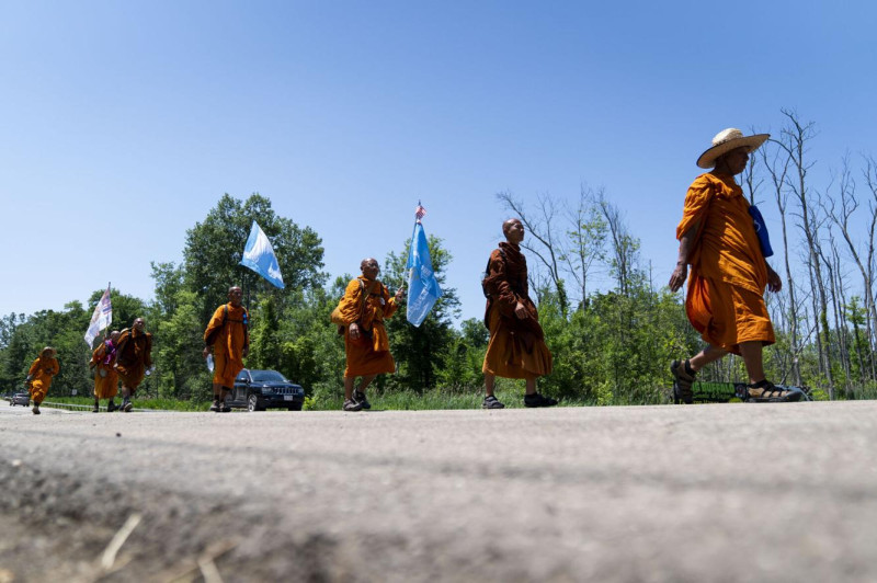 Monks on a Historic Journey: The Walk for Peace Route