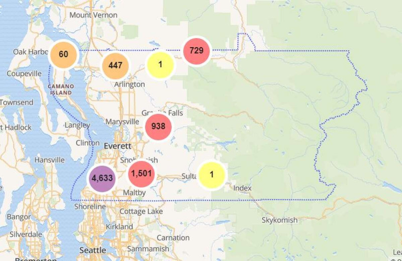 Puget Sound Energy Outage Map and Weather Alerts