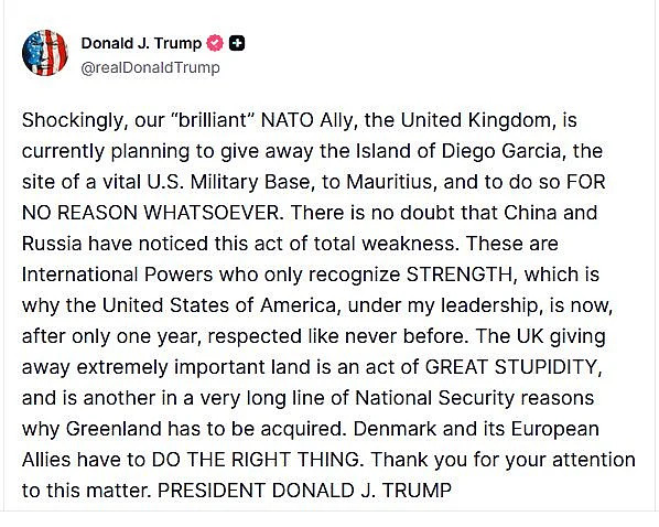 The Chagos Islands Controversy: Trump’s Scathing Critique of the UK’s Decision