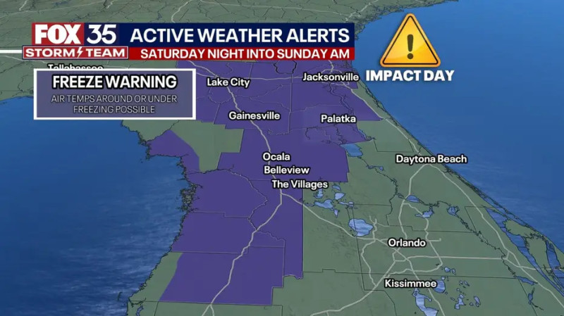 Freeze Warning and Chilling Weather in Orlando and Florida
