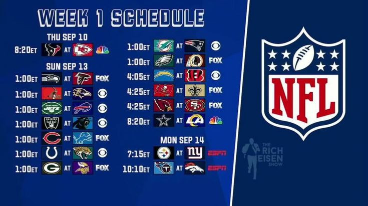 NFL Schedule This Weekend