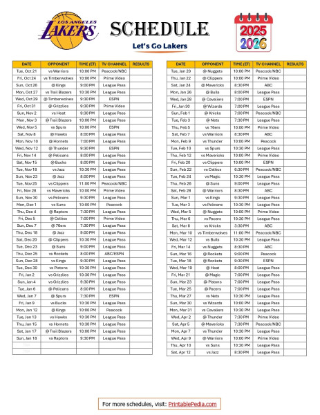 The Lakers Schedule Today: What You Need to Know