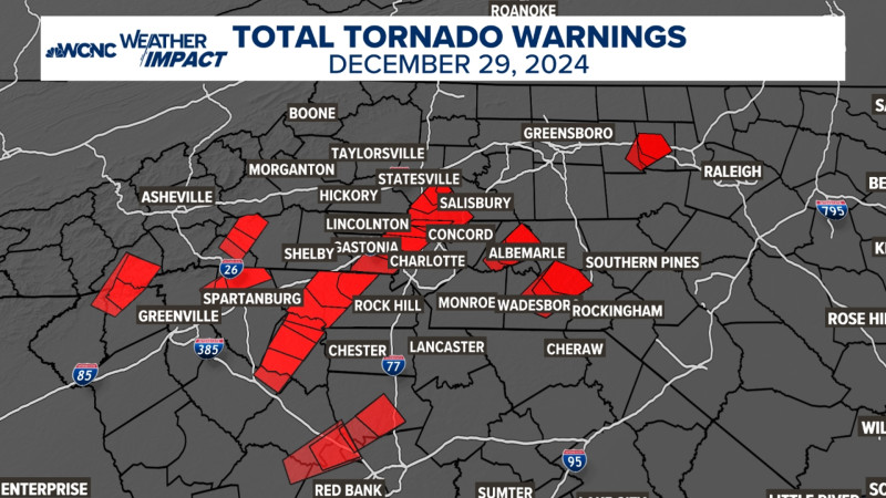 Charlotte Braces for Severe Weather as Tornado Warnings Erupt