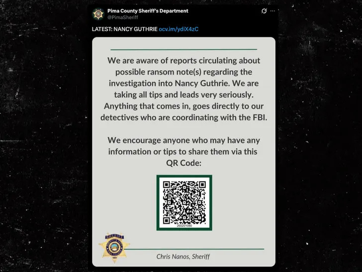 Nancy Guthrie Mystery Deepens With New Ransom Note